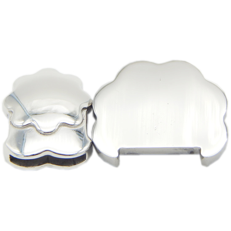 Flower Design Decoration Multi Strands 14.5X2.2mm Flat Leather Stainless Steel Jewellery Clasps