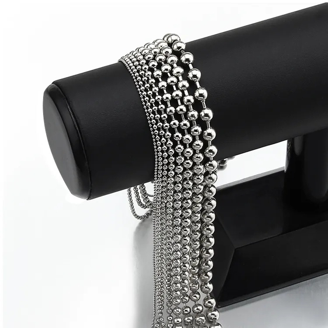 High Quality Stainless Steel Silver Necklace Bead Chain Ball Chain for Roller Blinds Men Women Necklace