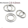 Wholesale Decorative Connector Stainless Steel Metal O Ring Gold Closed Jump Ring for DIY