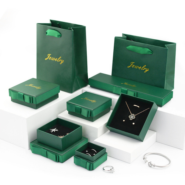 Luxury Jewelry Necklace Ring Custom Logo Gift Paper Packaging Jewelry Bracelet Earring Box