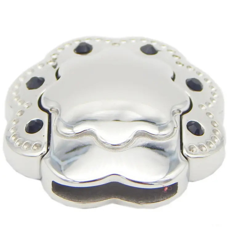 Premium 14.5mm Super Stainless Steel Clasp Fasteners Fitting Flat Wide Woven Leather