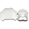 Flower Design 14.5X2.2mm Multi Strands Flat Leather Stainless Steel Jewellery Clasps