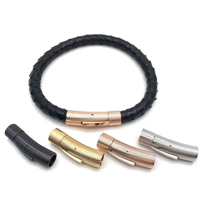 Genuine Stingray Python Leather Bracelet Bangles for Man Woman
