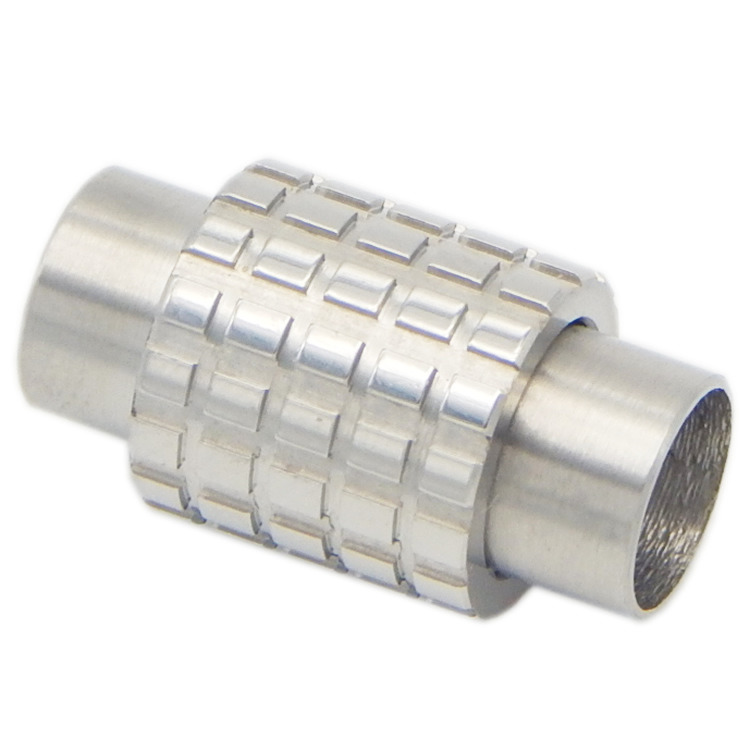 Wholesale Stainless Steel 18 X 10 mm Hinged Magnetic Jewelry Clasp with Grain for Bracelet and Necklace