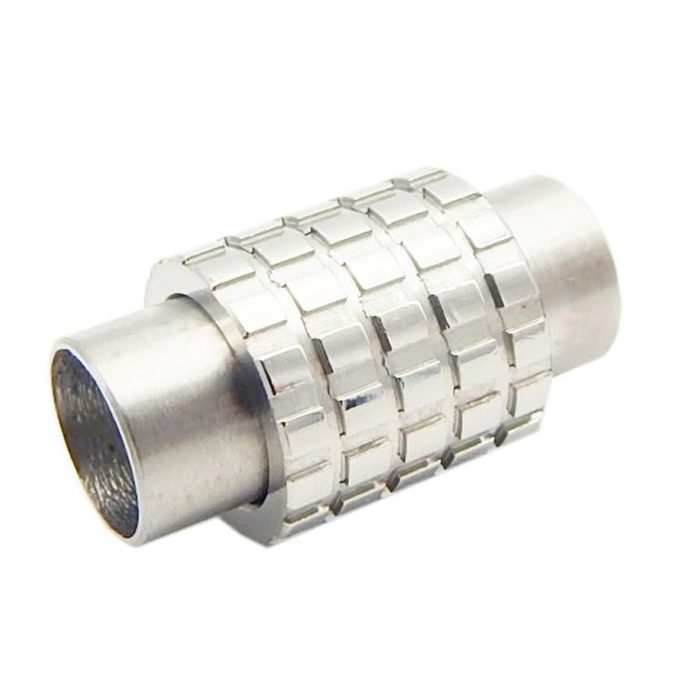 Wholesale Stainless Steel 18 X 10 mm Hinged Magnetic Jewelry Clasp with Grain for Bracelet and Necklace