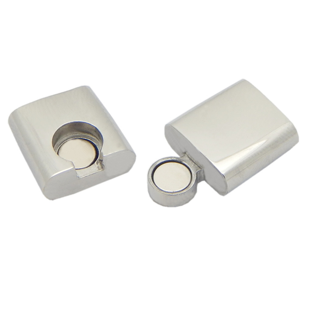 25X13mm Flat Polished Stainless Steel Jewelry Magnetic Clasps