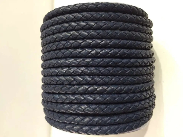 Hight Quality Jewelry DIY Making Black Brown Nappa 4mm 5mm 6mm Braided Leather Cord