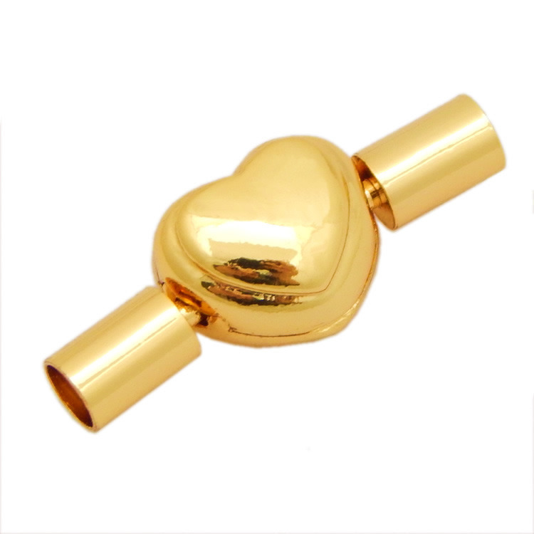 18K Gold Silver Stainless Stee Heart Clasp for Jewelry DIY Making