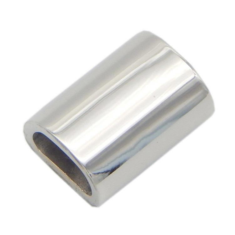 Hole Size 9.3X4.8mm Stainless Steel Clasp Shiny Magnetic Buckle for Leather Bracelet