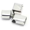 Unique Design 12X6mm Inner Size Stainless Steel Slide-in End Hook Magnetic Clasp for Flat Leather Jewelry Connectors