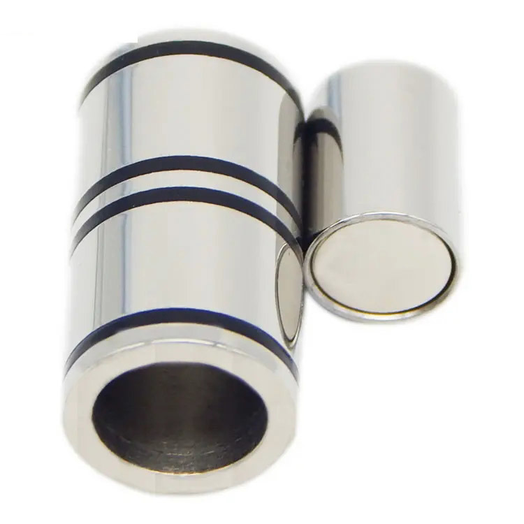 2mm to 8mm Hole 7 Sizes Classic Stainless Steel Jewelry Clasps for Leather Cord Bracelets Necklaces Making