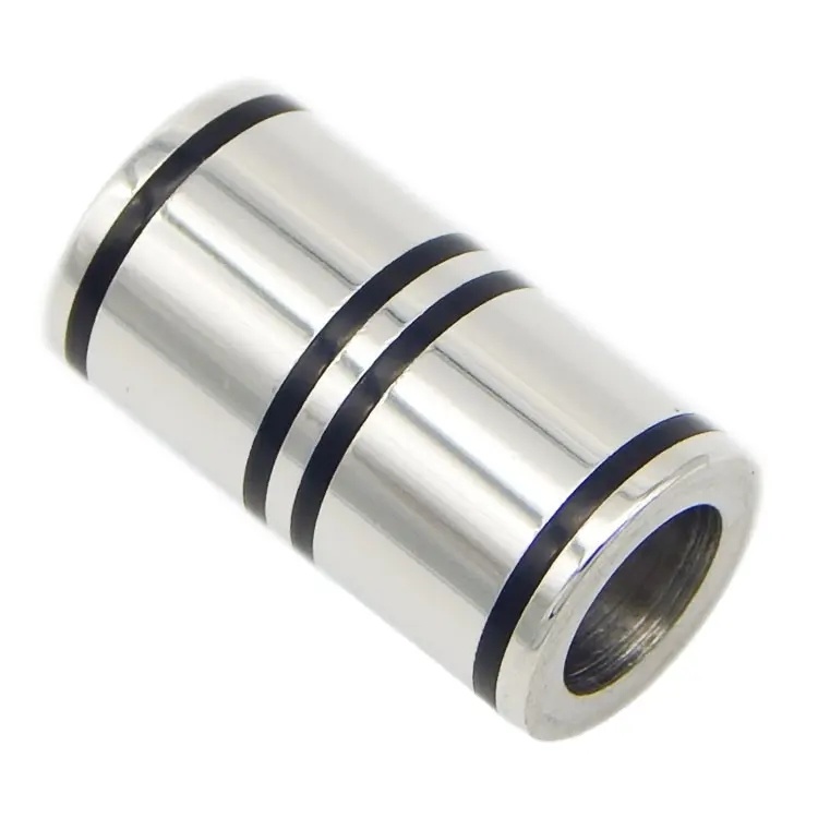 2mm to 8mm Hole 7 Sizes Classic Stainless Steel Jewelry Clasps for Leather Cord Bracelets Necklaces Making