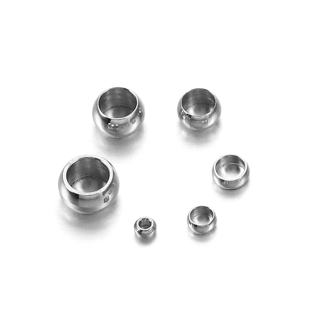 Ball Crimp End Beads Dia1.5 2 2.5 3 mm Stopper Spacer Beads for DIY Jewelry Making Findings Accessories