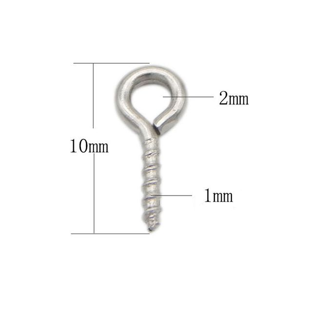 Eye Screws Silver Eye Hook Screws for Jewelry