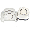 Flower Design 14.5X2.2mm Multi Strands Flat Leather Stainless Steel Jewellery Clasps
