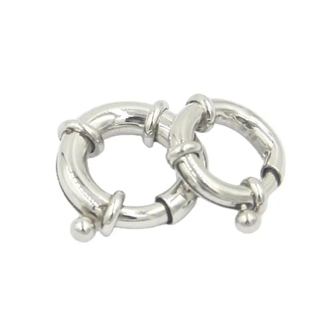 Bulk Spring Ring Clasp for Bracelets Jewelry Making, Stainless Steel Jewelry Findings Lobster Clasp 9-18mm