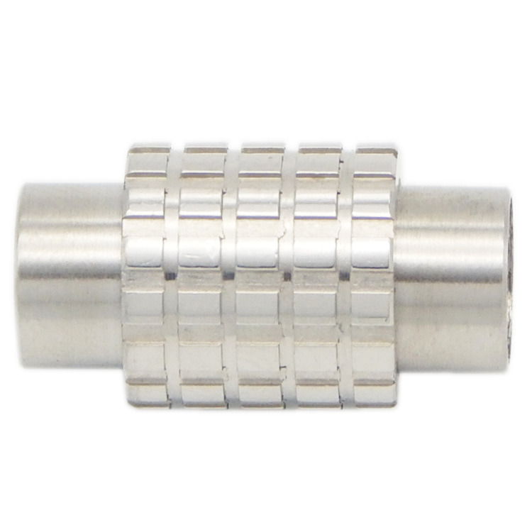 Wholesale Stainless Steel 18 X 10 mm Hinged Magnetic Jewelry Clasp with Grain for Bracelet and Necklace