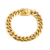 Custom Mens Hip Hop Miami Cuban Link Chain 18K Gold Plated Stainless Steel Cuban Jewelry Set Chain Bracelet