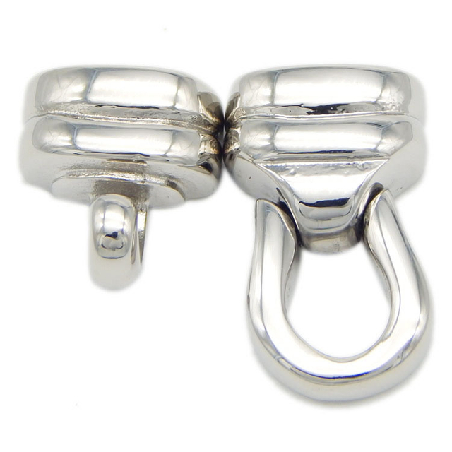 Stainless Steel Hook Clasps Connectors Charms for Leather Cord Bracelet DIY Jewelry Making Accessories