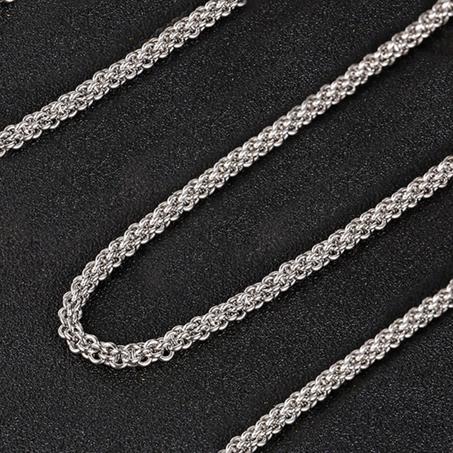 Factory Dropshipping Jewelry 6mm Lantern Stainless Steel Silver Chain Simple Necklace