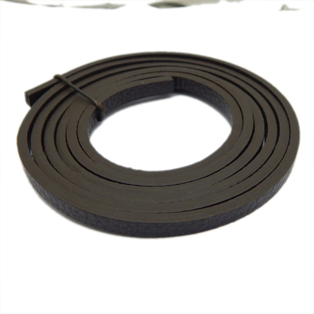 Length 1.1-1.2 Meters PU Flat Leather Cord for Clothing Bags