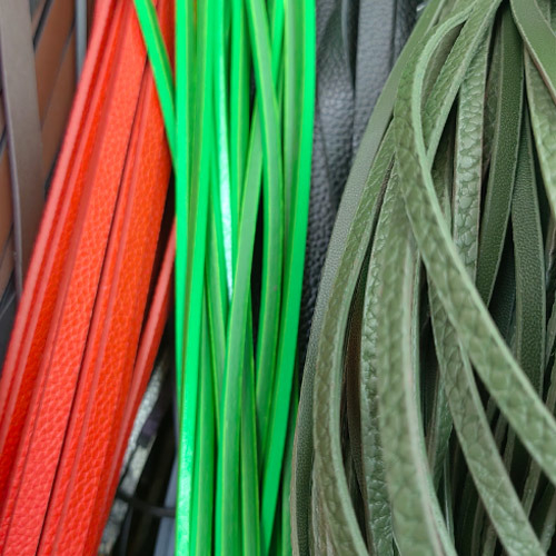 Custom Size Flat Genuine Flat Cowhide Leather Cord for Handbag