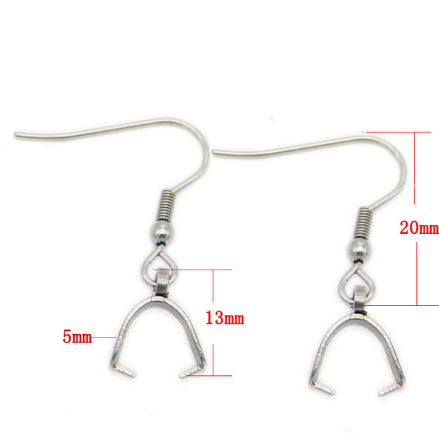 Wholesale French Hook Ear Wires Fishhook Clasp Stainless Steel Jewelry Findings for Jewelry Making