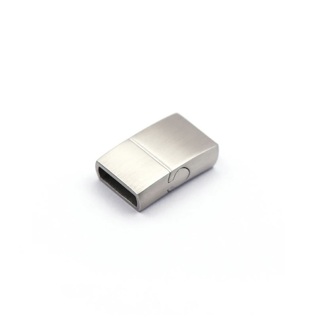 8*3mm/10*3mm 316L Stainless Steel Oblate Buckle Jewelry Findings Black Strong Magnetic Clasp for Leather Bracelet Making