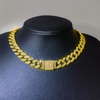 Hot Sale Hip Hop Gold Silver 12 mm Cuban Link Chain Necklace Jewelry