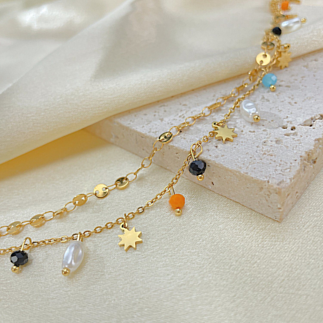 Bohemian Colorful Anklets for Women Pearl Ankle Bracelet Summer Beach Foot Leg Jewelry