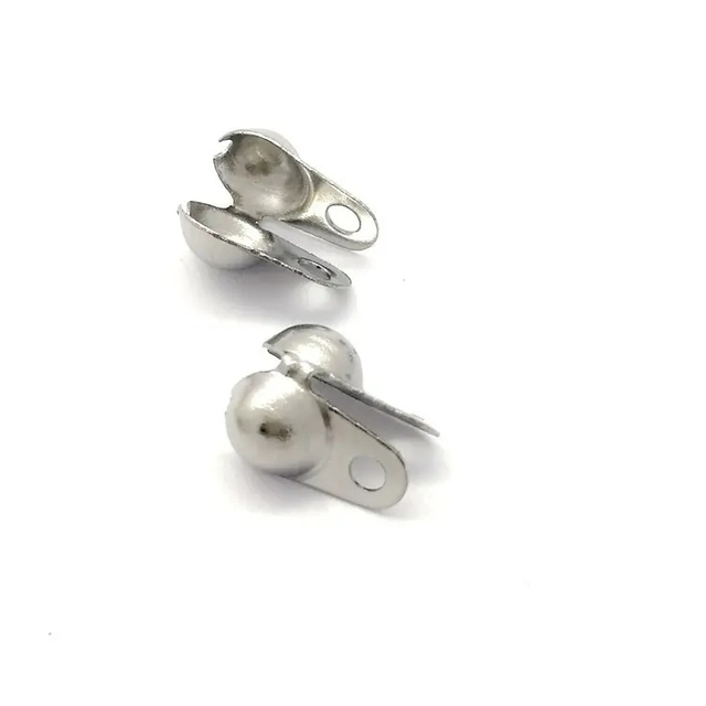 Stainless Steel Cord Ends Open Clamshell Crimp Bead Tips End Caps Jewelry Findings for Bead Bracelet Necklace Jewelry Making