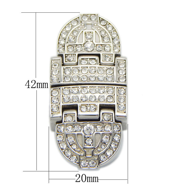 Promotion Sale 13X6mm Pave Rhinestones Clasp 316L Stainless Steel Material Jewelry