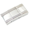 Wholesale Especial Wide Flat Hematite Stainless Steel Clasp 18X4mm for Leather Bracelet DIY Plain Lock