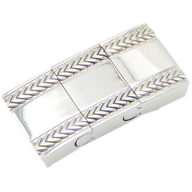 Wholesale Especial Wide Flat Hematite Stainless Steel Clasp 18X4mm for Leather Bracelet DIY Plain Lock