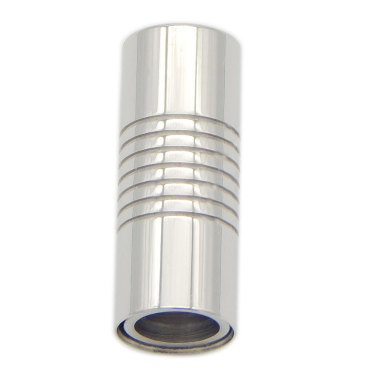 Leather Lace Holder Straight Stainless Steel Jewellery Clasps with Stripes Fits 2/3/4/5/6/7/8 mm Leather Cord