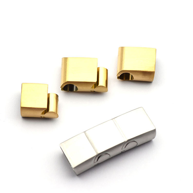 316L Stainless Steel Magnetic Buckle Three-Section Buckle Flat Buckle Adjustable Stainlesssteel Magnetic Buckle