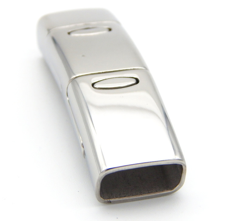 Outer Diameter 45.5X15.7X9.5mm Inner Hole 13.2X6.1mm Stainless Steel Snap Fastener Magnetic Clasp
