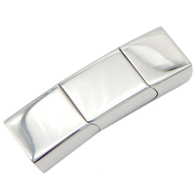 Latest Design 11X6mm Adjustable Triple Hook Clasp Silver Color Stainless Steel Jewelry Findings for European Market