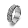 Wholesale Custom Fashion Jewelry 18K Gold Plated 8mm Spinner Stainless Steel Rings for Men
