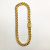 Hot Sale Hip Hop Gold Silver 12 mm Cuban Link Chain Necklace Jewelry