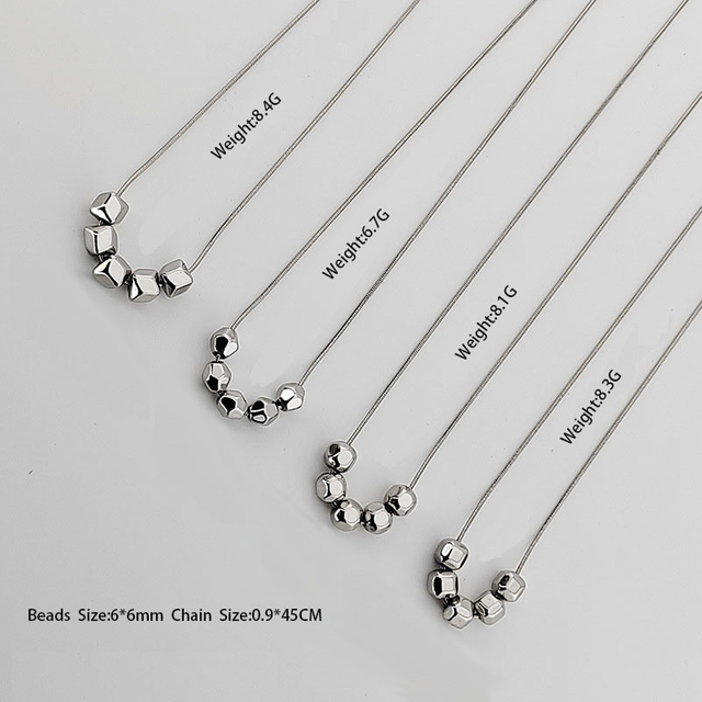 Stainless Steel 18K Gold Geometric Jewelry Cube Necklace