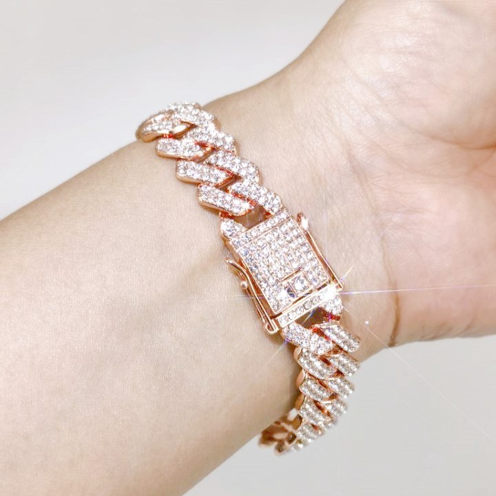 14mm Cuban Link Chain Necklaces Jewelry Bracelet Hip Hop Necklace