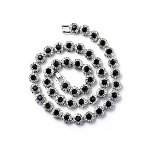 Hiphop Iced out Crystal Cuban Chain Miami Zircons Men Crystal Diamonds Crystal Cuban Chain Necklace