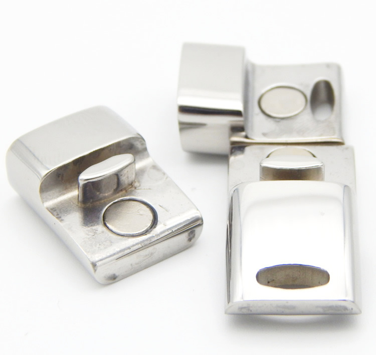 Outer Diameter 45.5X15.7X9.5mm Inner Hole 13.2X6.1mm Stainless Steel Snap Fastener Magnetic Clasp