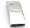 Hole 16X4mm Super Wide Smooth Stainless Steel Clasp for Flat Cowhide Leather Bracelet