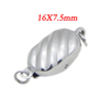 Silver Colors Pea Shaped Pearl Necklace Jewelry Clasp