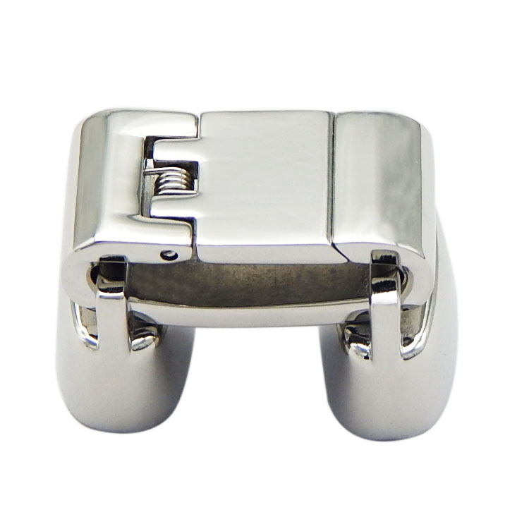 Vintage Jewellery Findings Profession Design Fold Over Stainless Steel Flat Clasps 13.5X6mm for Leather Bracelet
