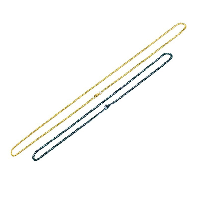 3mm Black Gold Plate Stainless Steel Figaro Chain Rope Twist Chain for Women