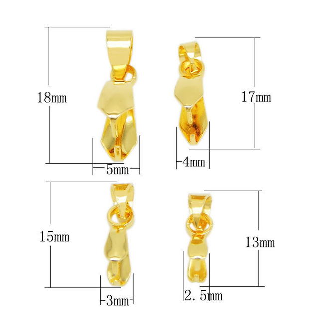 Wholesale Stainless Steel Jewelry Pinch Bails Pendant Clip Buckles for Necklace Earring Pendant