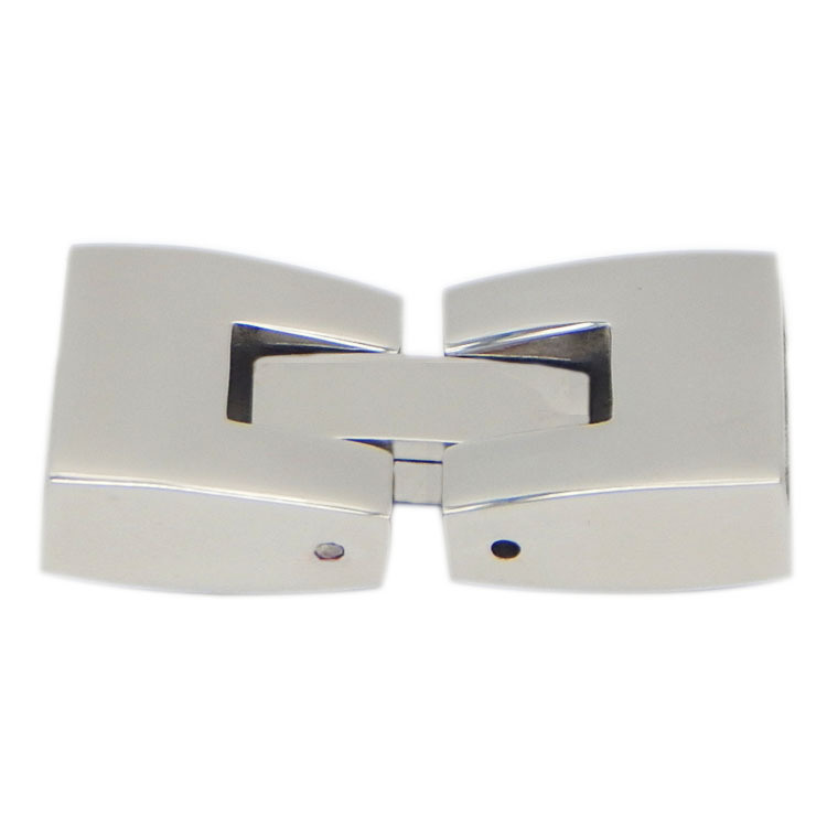 316 Stainless Steel Quick Release Metal Clasp Closure 10X3.5mm for DIY Flat Leather Bracelet Jewelry Finding